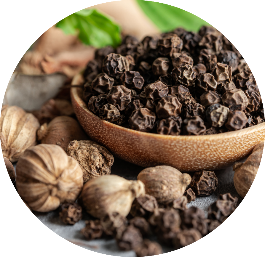 Black peppercorns
